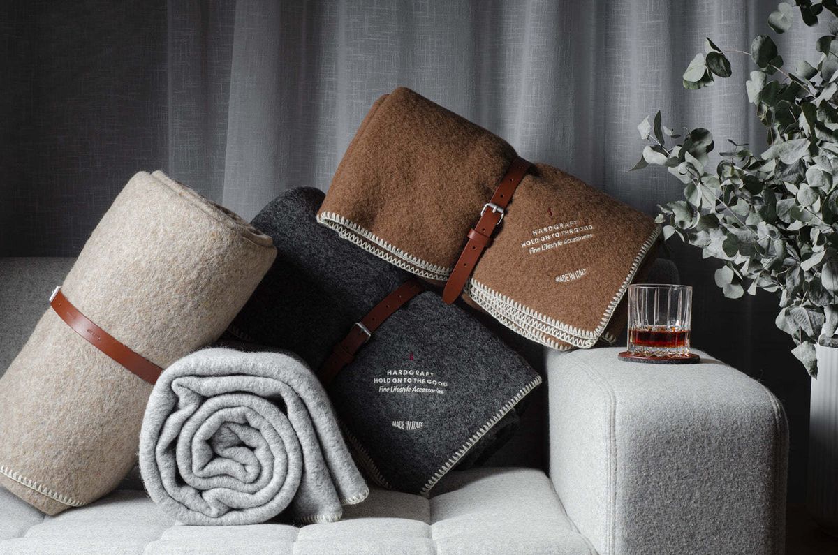 Hard Graft Wool Blanket Natural — плед из шерсти