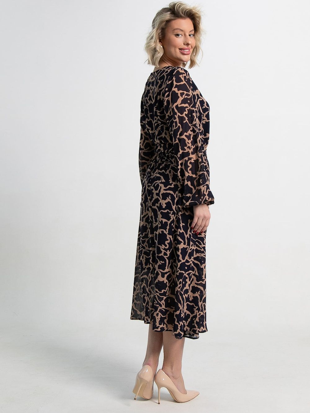 Платье Идиллия (сине-бежевое) П15379-16М LT Collection