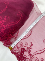 кружево бордовое с цветами