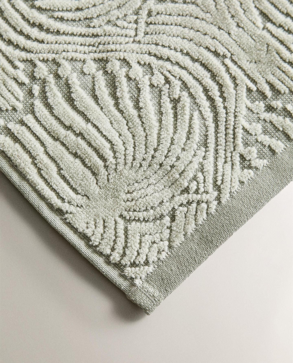 Zara Home - Банное полотенце жаккардовая мозаика, зеленый, 50х90 см