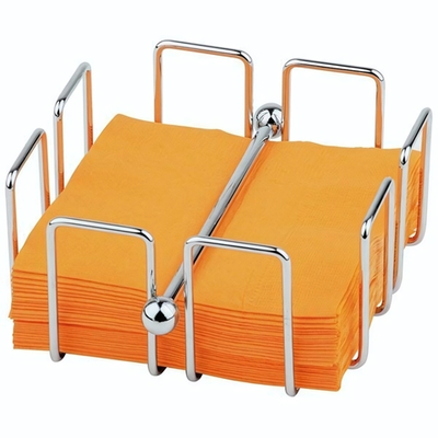 Салфетница;хром;,H=65,L=140,B=140мм;металлич. (Цвет: серебристый)