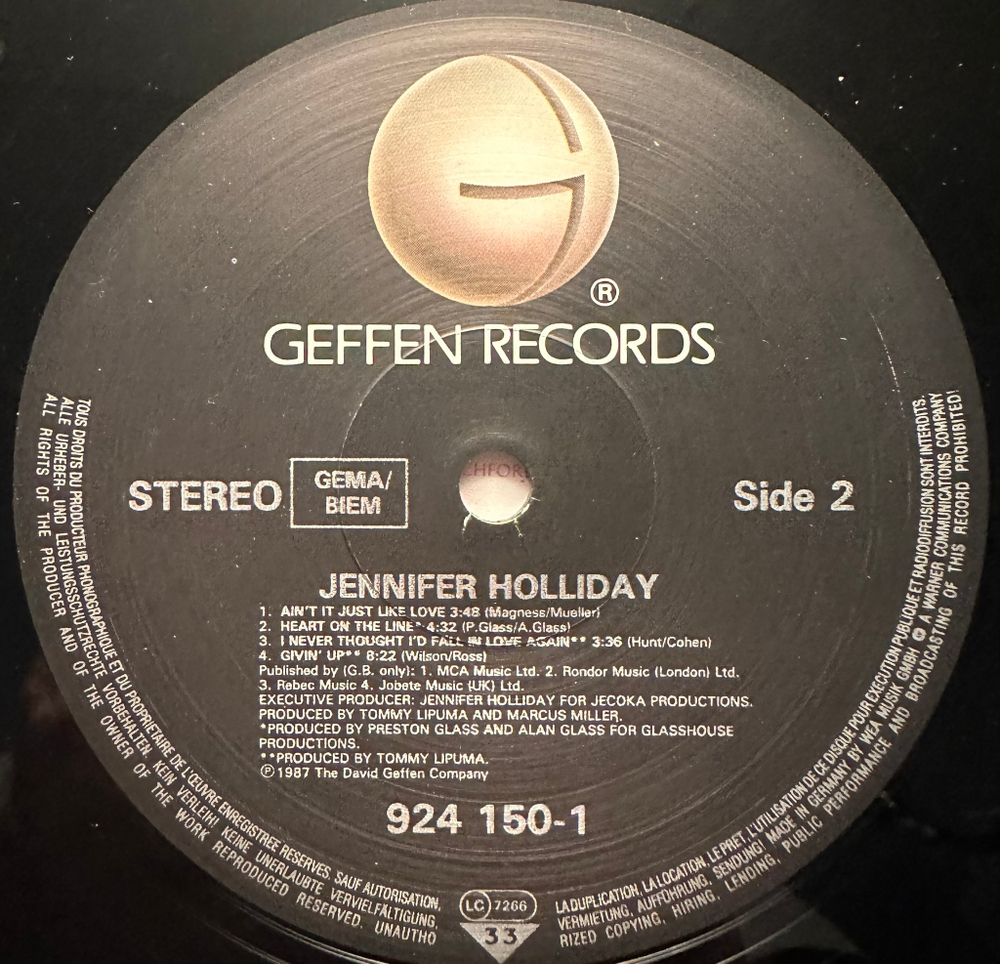 Jennifer Holliday - Get Close To My Love (Германия 1987г)
