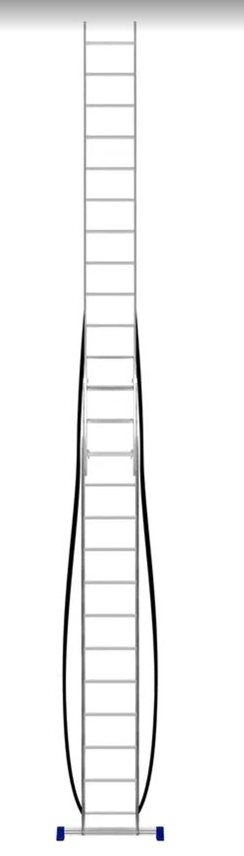 Лестница алюмин.  2секц* 14ступеней (3,97м-6,68м) / МОНТАЖНИК