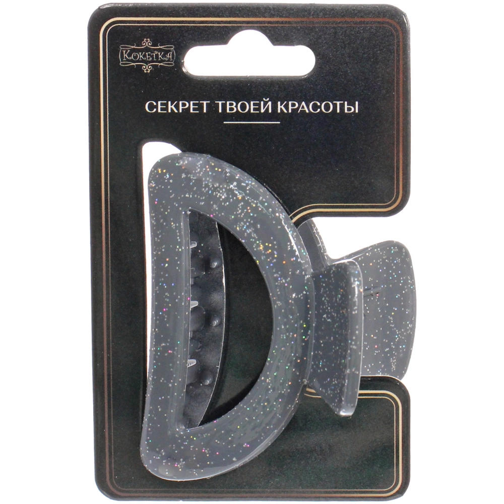 Заколка - краб для волос «AKS - MANTANA», микс 6 цветов, трапеция, 6*3см