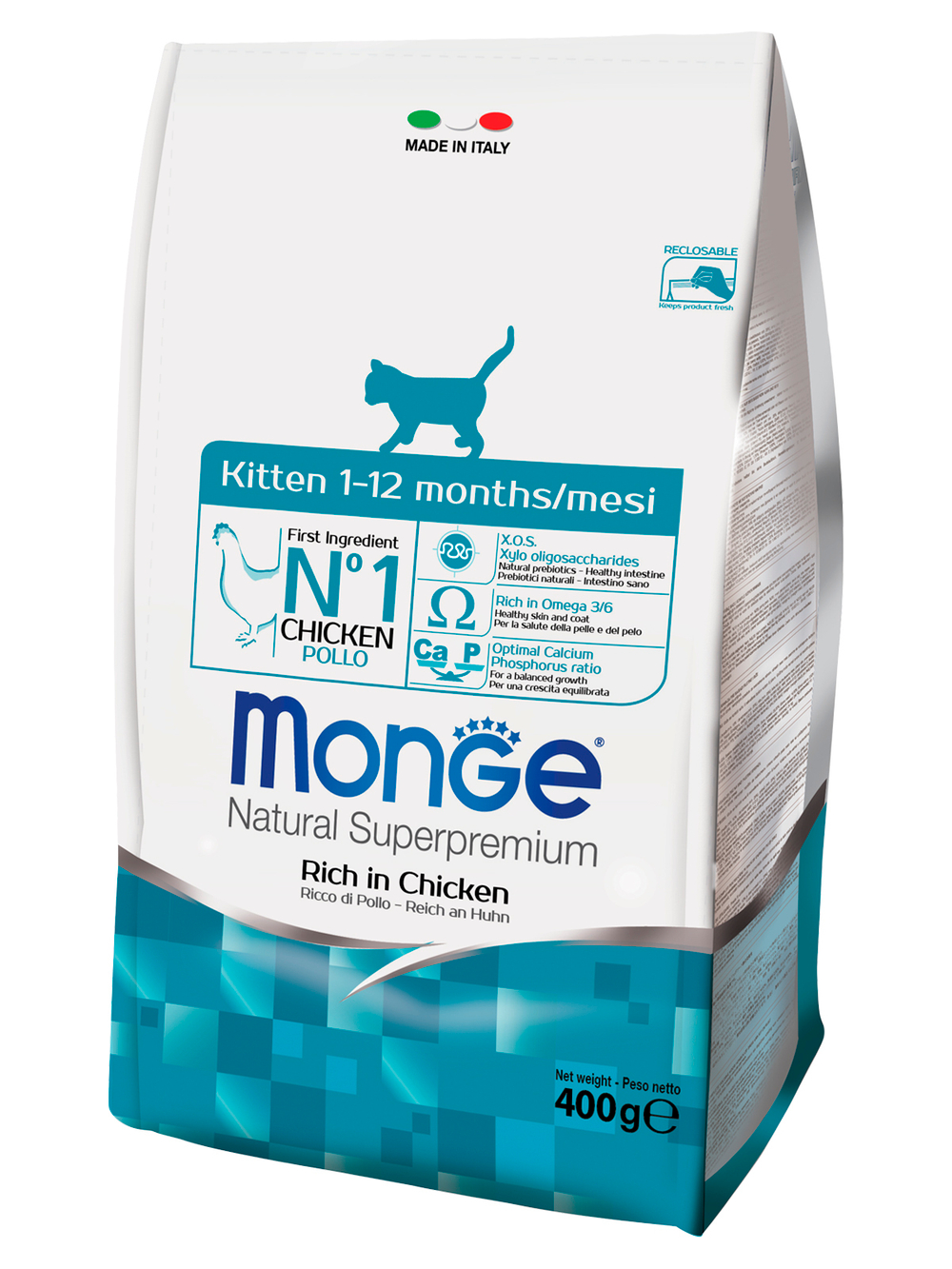 Сухой корм Monge Cat Daily Line для котят и беременных кошек с курицей 400 г