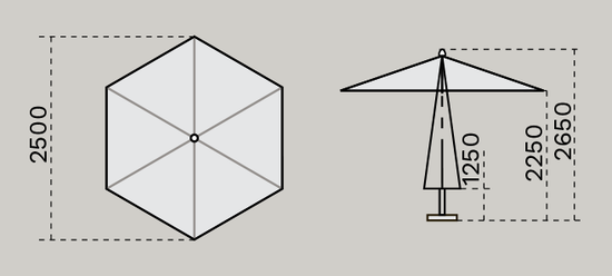Зонт профессиональный Palladio Standard 2500 Scolaro Италия