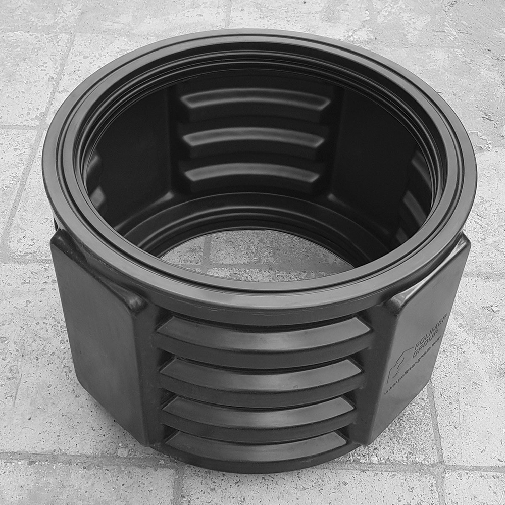 Удлиняющая горловина КН усиленная Полимер-Групп(800x800x560см;11,7кг;черный) - арт.559114