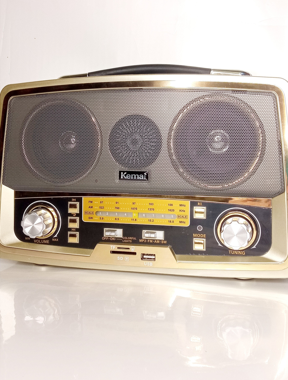 Радиоприемник Kemai MD-1701BT USB/SD/BT Stereo Ретро