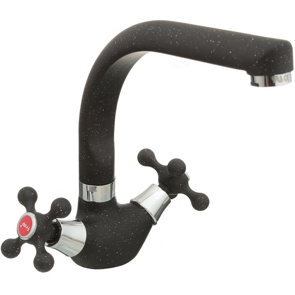 Смеситель для кухни, Frap, с кран-буксой, чер, F5408-7