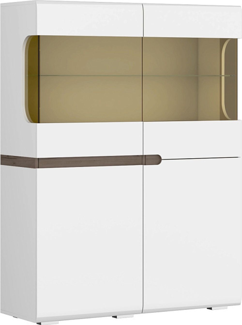 Ультра Шкаф витрина 2-х ст.малая(440)