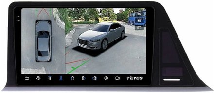 Магнитола для Toyota C-HR 2018-2022 (левый руль, взамен 230х130мм) - Teyes CC3-2K-360 на Android 10, 2K QLED, 6Гб+128Гб, CarPlay, 4G SIM-слот, 4 камеры в комплекте