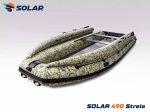 Лодка надувная моторная solar-490 strela jet tunnel с фальшбортом