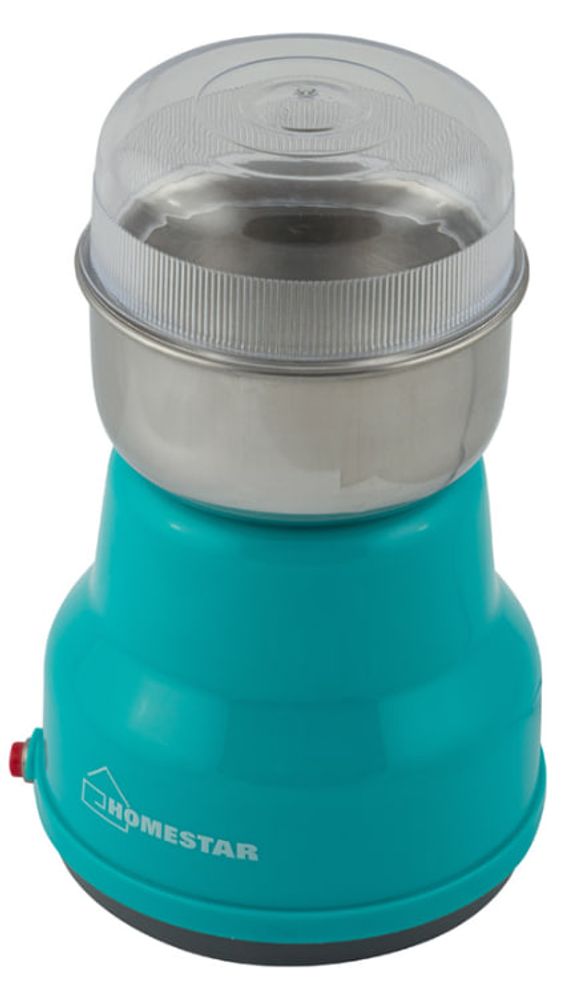 Кофемолка электрическая HOMESTAR HS-2001 5 чашек кофе, прозрачная крышка, 50 г, мощность 150 Вт,