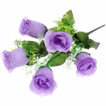 Букет цветов 35см «Роза» фиолетовый 5 цветков