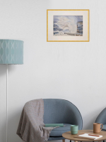 Картина авторская акварельная в паспарту 30х40 см на стену для интерьера "Шторм"