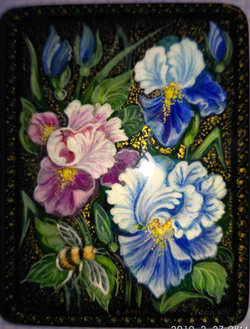 Шкатулка "Ирисы" 6×9см