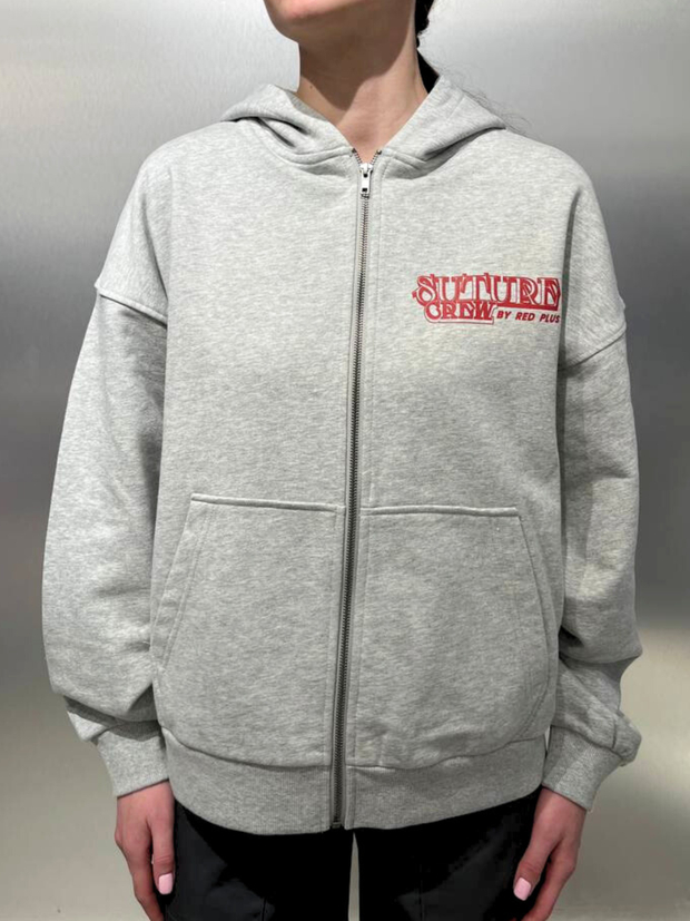 Худи унисекс Nebbia, серый меланж