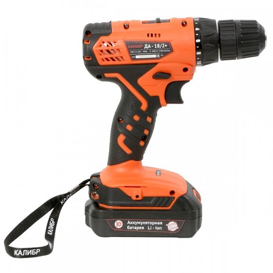 Аккумуляторный шуруповерт "КАЛИБР" ДА-18/2A+