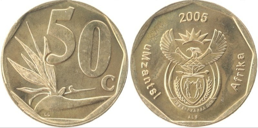 ЮАР 50 центов, 2005 uMzantsi Afrika XF
