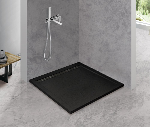 Поддон из искусственного мрамора 100х100 Cezares TRAY-AS-A-100-30-NERO без сифона