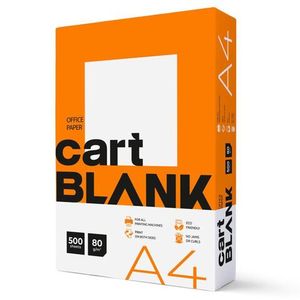 Бумага CART BLANK Offce Paper А4 210*297 мм 80 г/м3  500 лист/пач 5 пач/кор