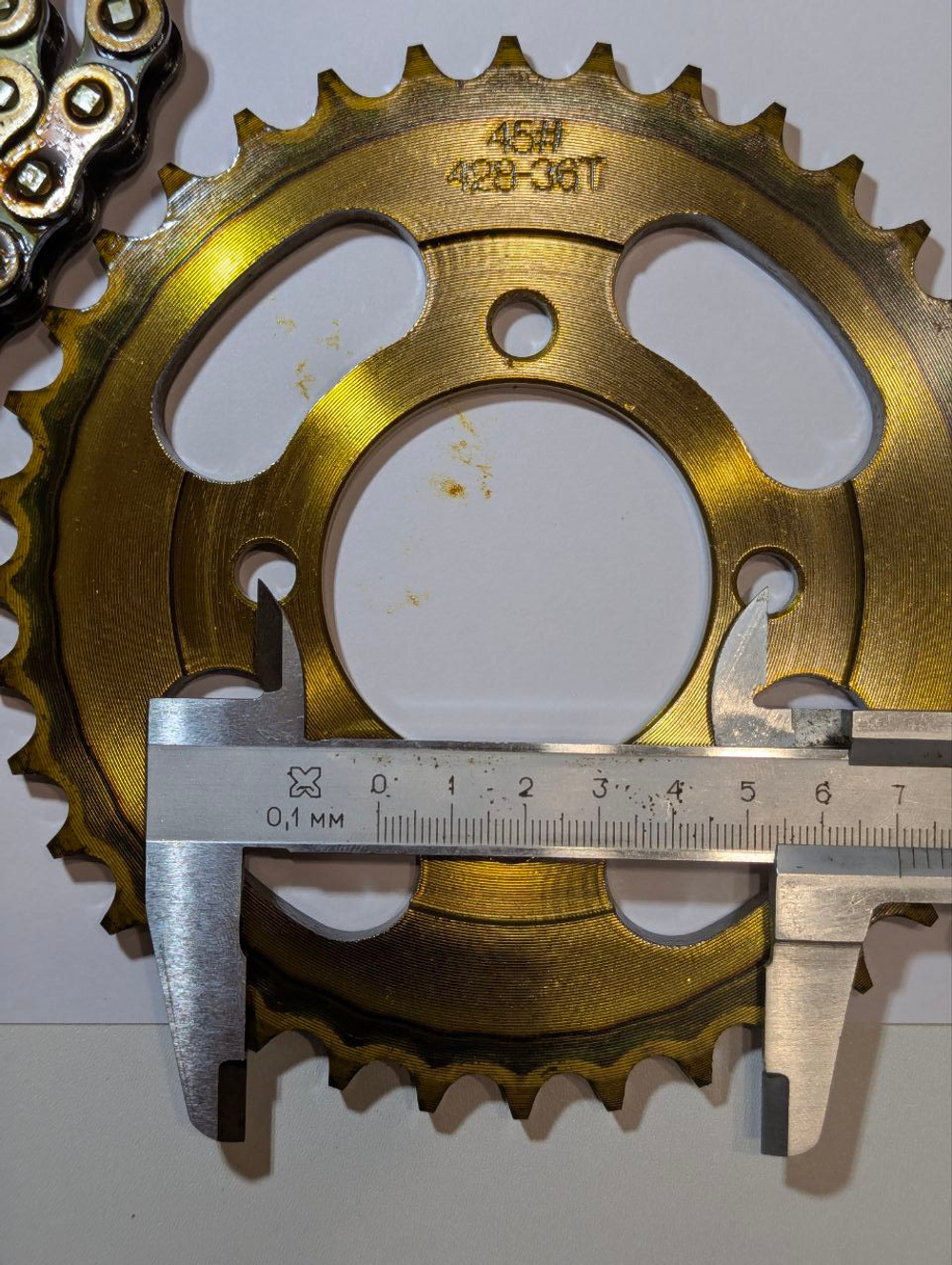 Звезды передняя+задняя 428-14/36+цепь 98L для мопеда Дельта,Альфа