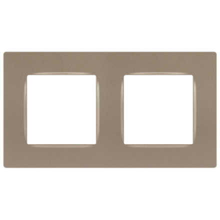 Рамка для розеток и выключателей ЭРА Серия 12 12-5202-04 на 2 поста, Классик, шампань