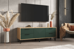 Тумба ТВ Флэш, Браш Мени Грин, Дуб Крафт