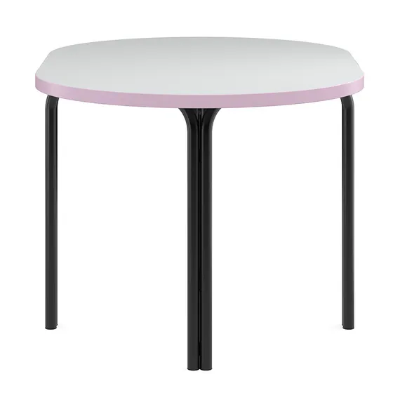 Столик кофейный ror, 75х50 см, черный/серый/розовый