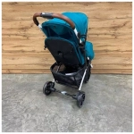 Коляска прогулочная Babalo 2022 Изумруд текстиль на белой раме с сумкой