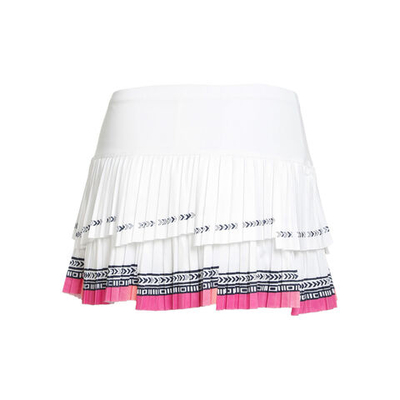 Женская теннисная юбка Lucky in Love Summer Glow Pleated Skirt Women - White, Blue
