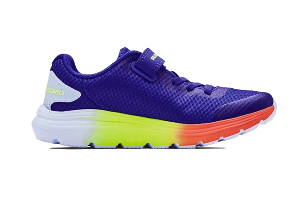 Middle-aged children's Under Armour Surge 2 shock-absorbing and wear-resistant low-top running shoes blue BP