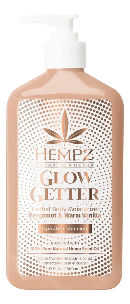 Hempz Молочко для тела с мерцающим эффектом Бергамот и Ваниль - Glow Getter Herbal Body Moisturizer, 500мл