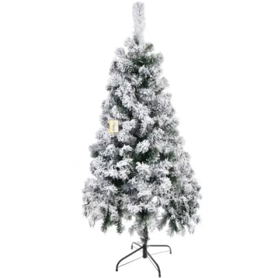 Ёлка «Камелия» 120 см, ПВХ с белым инеем (210 веток)