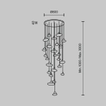 Каскадная люстра Modestyle MS.2326.25 BK