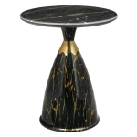 Кофейный столик Bradex Home Secret диам.40см x 54см, чёрный мрамор, металл, керамика