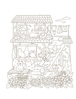 Winter sun. Coloring Book