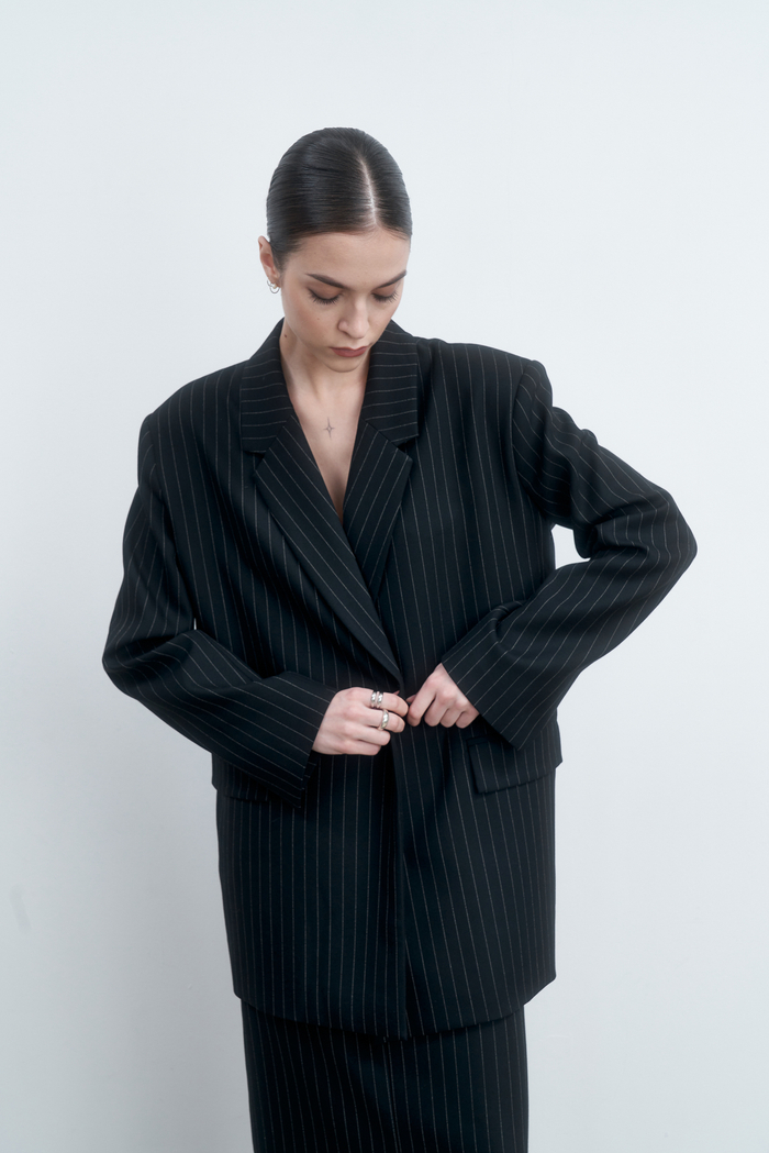 Жакет oversize в полоску