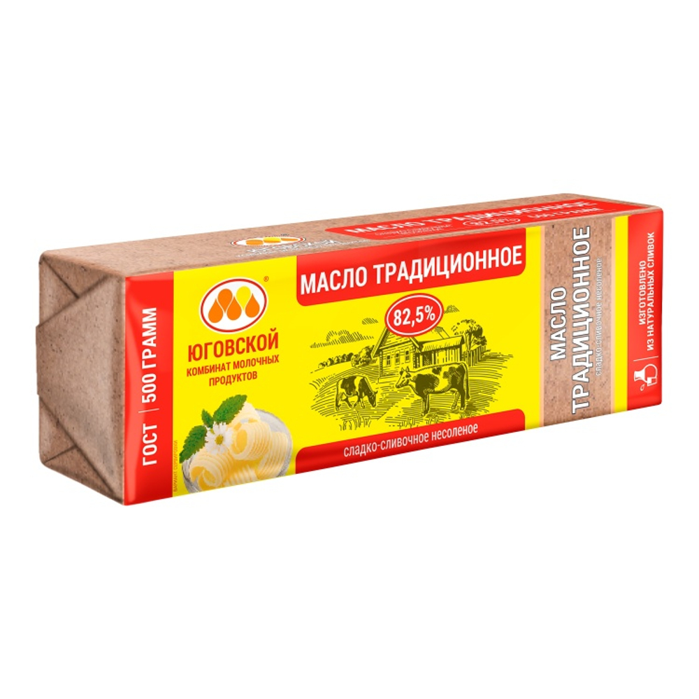 Масло сливочное ЮКМП ГОСТ 82,5%, 500 г