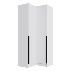 Шкаф угловой Мадрид угол прямой белый
