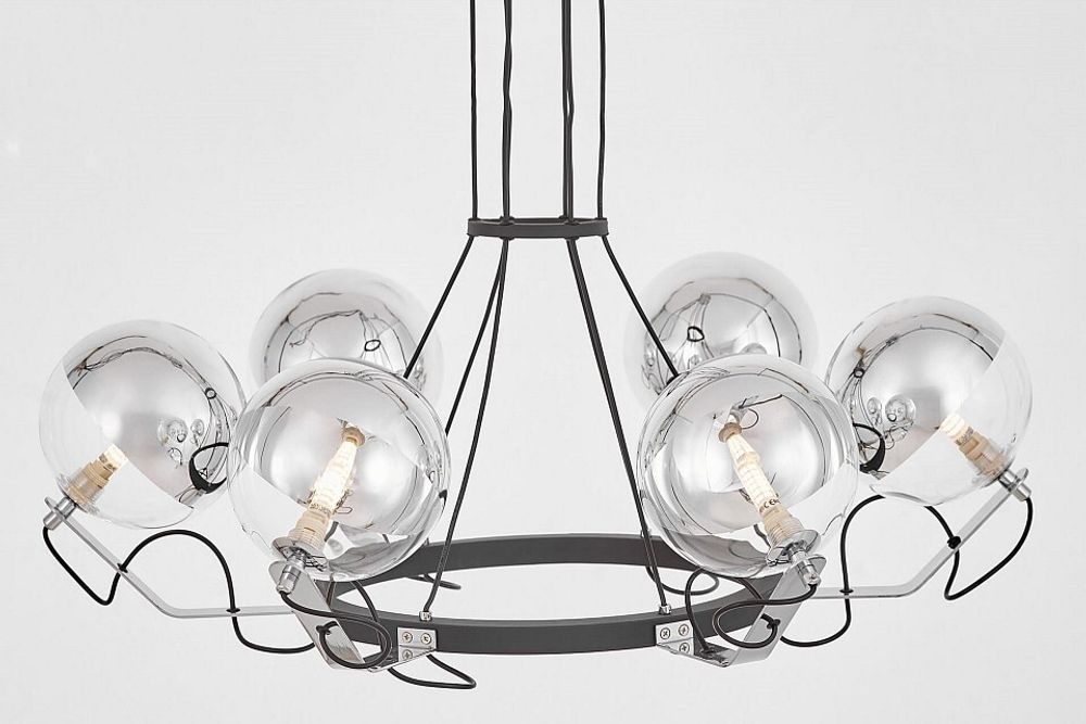 Подвесная люстра LUMINA DECO MARSEO LDP 9110-6 BK+CHR