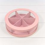 Коробка сборная 25х7 см с окошком (Розовый)