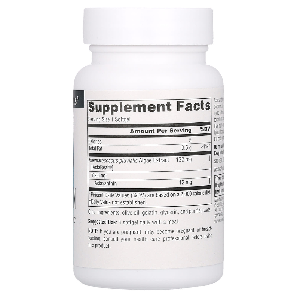 Source Naturals, астаксантин, 60 мягких таблеток