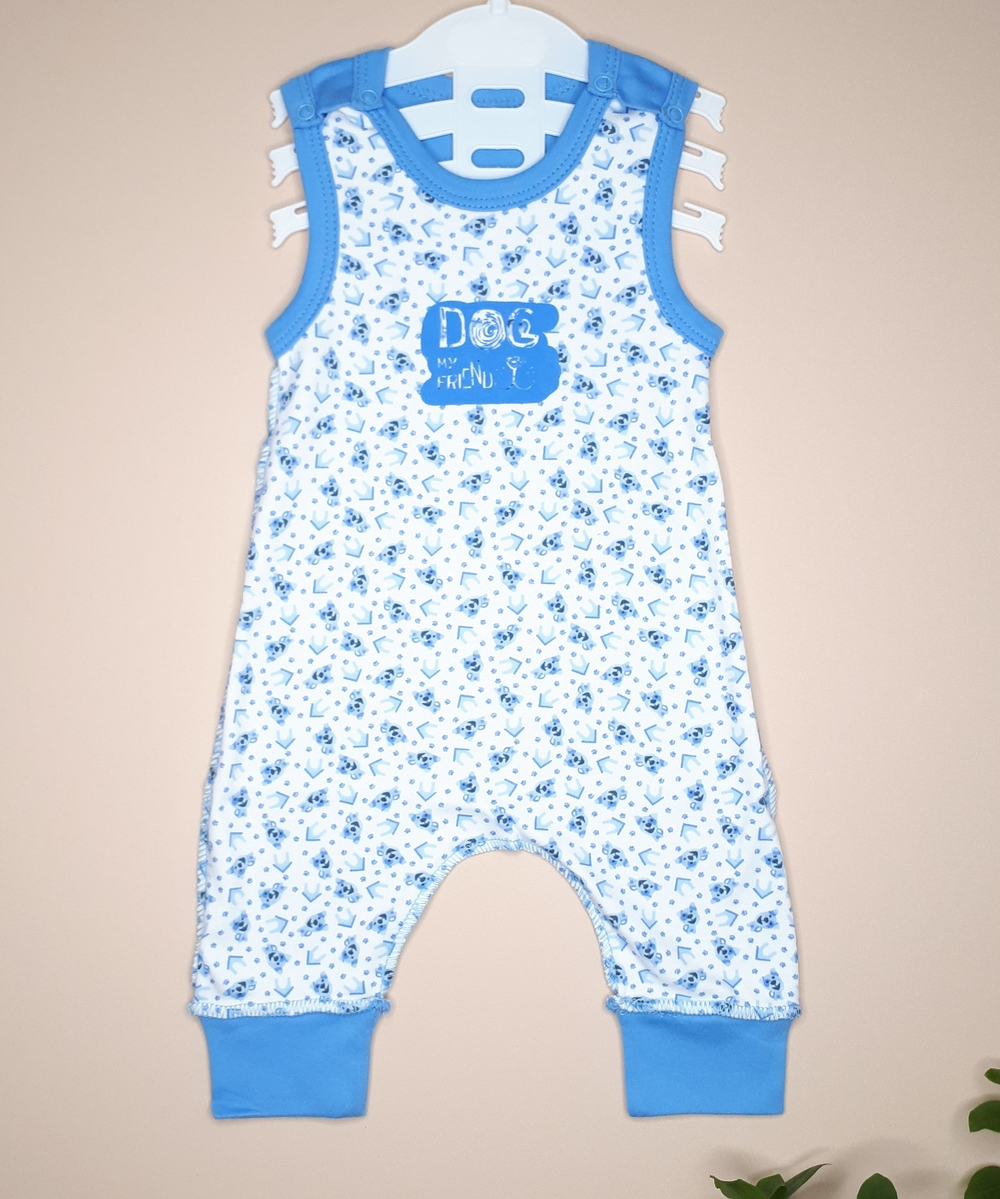 Полукомбинезон Пёсики (голубой)