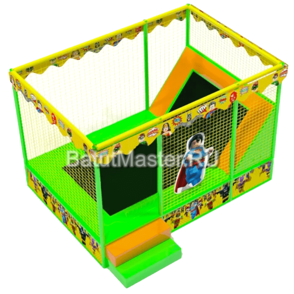 Мини батутная арена "Супергерой" 3,6x2,5x2,5 м