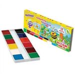 Краски акварельные ЮНЛАНДИЯ "ВЕСЁЛЫЙ ШМЕЛЬ", медовые, 12 цветов, КЛАССИЧЕСКИЕ, картон, 191319