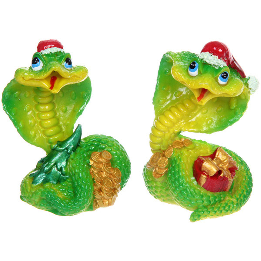 Фигурка новогодняя «Змейка - Новогодний колпак» 6,5*5,5*9 см, микс