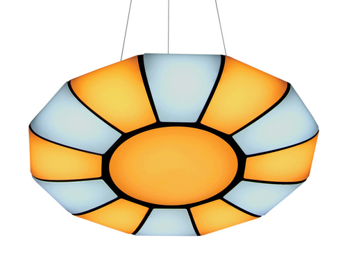 Подвесной светодиодный светильник с пультом FP2313L WH 114W 480*480*85 (ПДУ РАДИО 2.4)