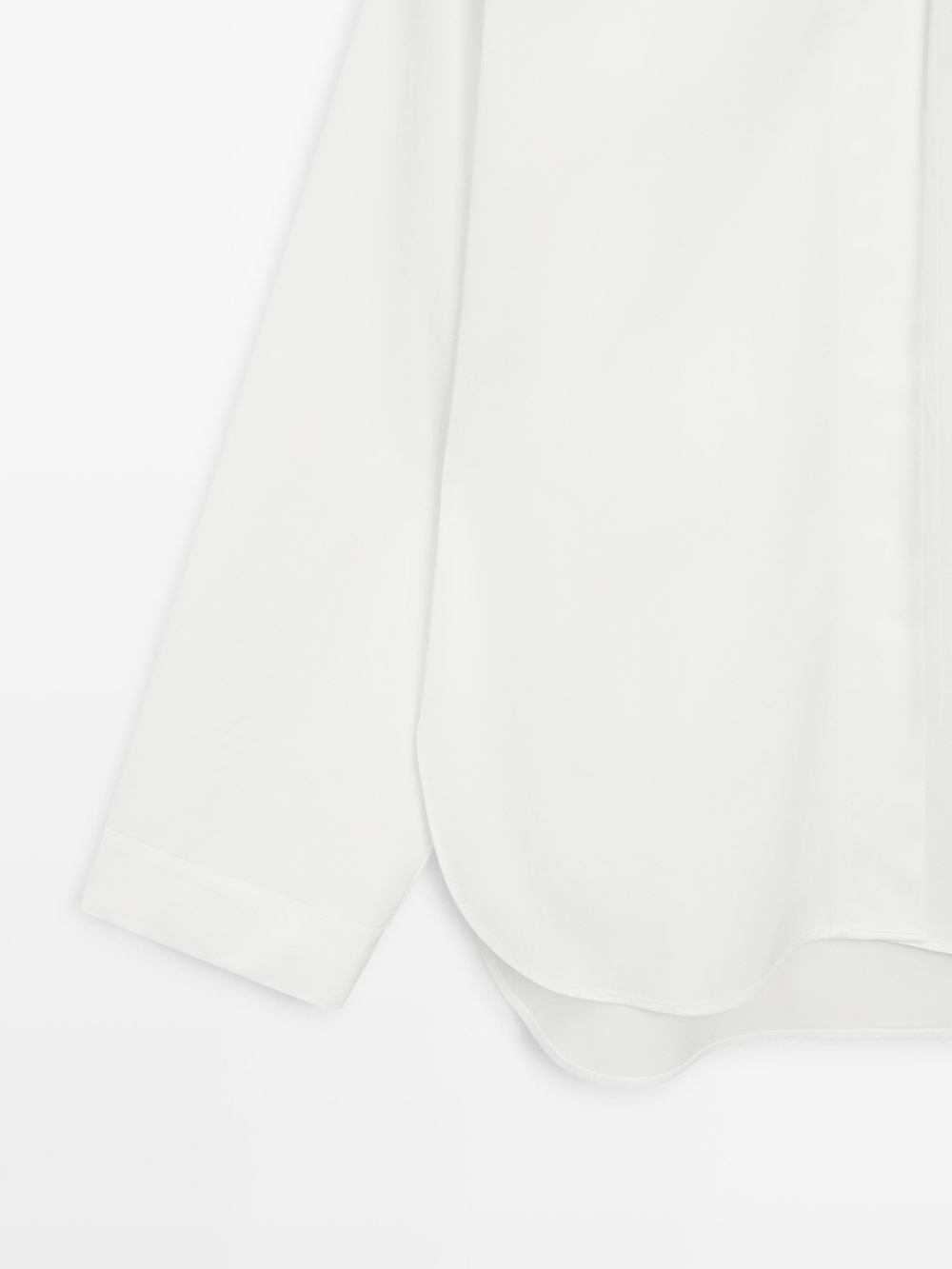 Massimo Dutti Рубашка из струящегося поплина, белый