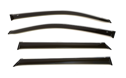 Дефлекторы боковых окон Cobra Tuning на Changan CS55 2017 хромированный молдинг арт.C60517CR